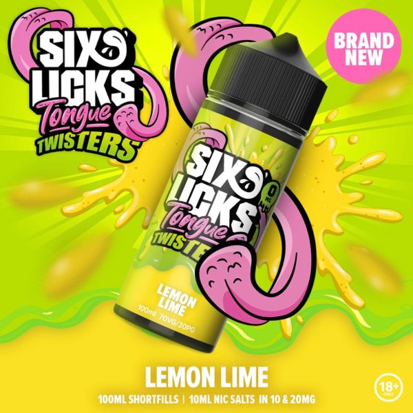 SIX LICKS TONGUE TWISTERS RANGE